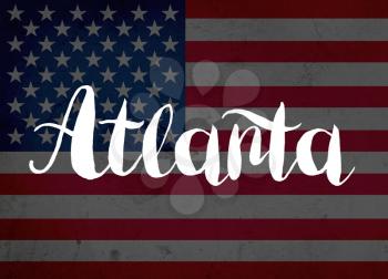Atlanta written with hand-written letters