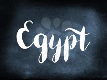 Egypt written on a blackboard