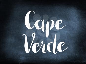 Cape Verde written on a blackboard