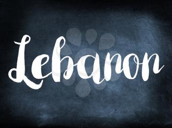 Lebanon written on a blackboard