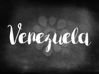 Venezuela written on blackboard