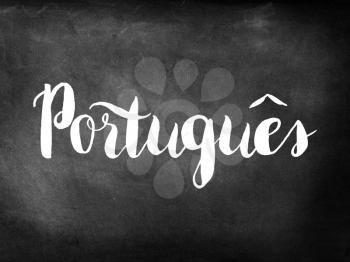 Português written on a chalkboard