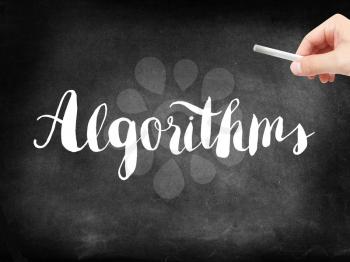 Algorithms written on a blackboard