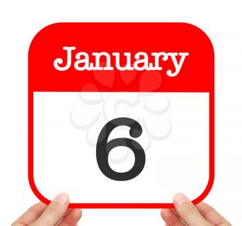 January 6 written on a calendar