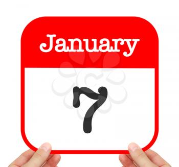 January 7 written on a calendar