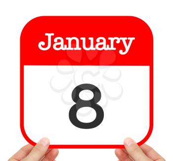 January 8 written on a calendar