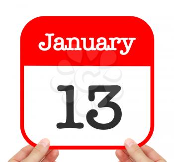 January 13 written on a calendar