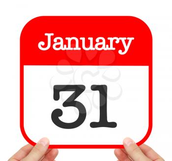 January 31 written on a calendar