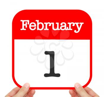 February 1 written on a calendar
