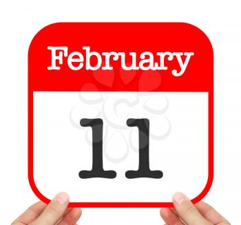 February 11 written on a calendar