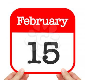 February 15 written on a calendar