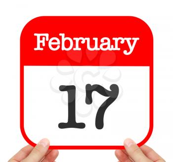 February 17 written on a calendar