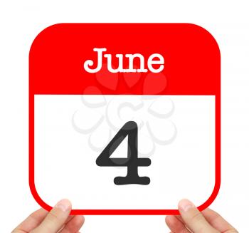 June 4 written on a calendar