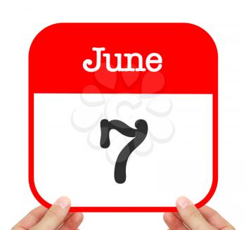 June 7 written on a calendar