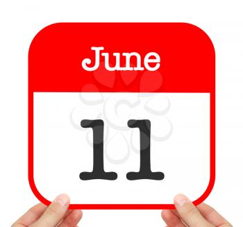 June 11 written on a calendar