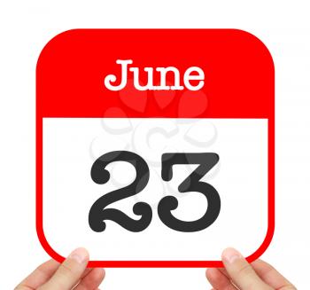 June 23 written on a calendar