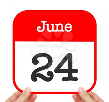 June 24 written on a calendar