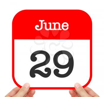 June 29 written on a calendar