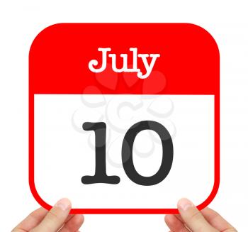 July 10 written on a calendar