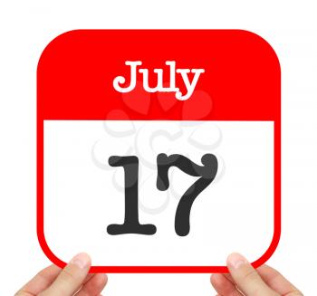July 17 written on a calendar