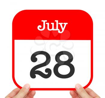 July 28 written on a calendar