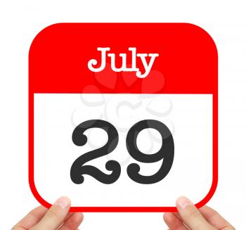 July 29 written on a calendar