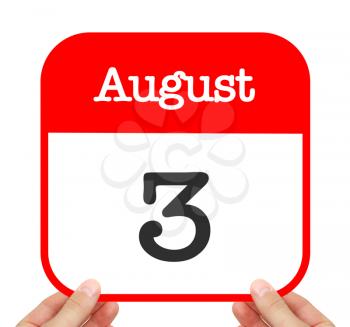 August 3 written on a calendar