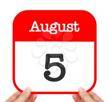 August 5 written on a calendar
