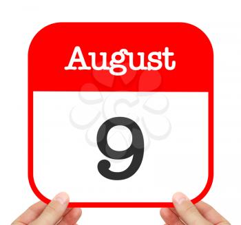August 9 written on a calendar