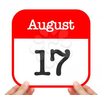 August 17 written on a calendar