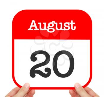 August 20 written on a calendar