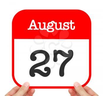 August 27 written on a calendar