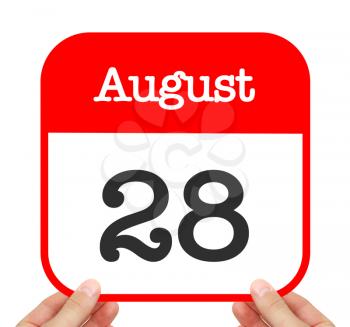 August 28 written on a calendar
