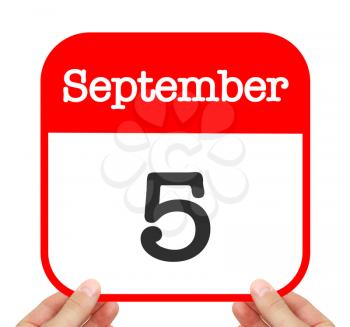 September 5 written on a calendar