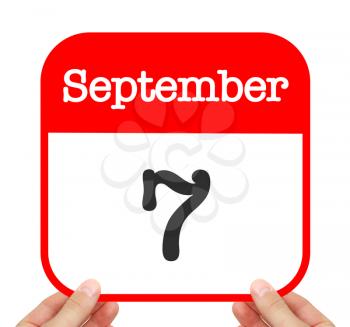 September 7 written on a calendar