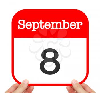 September 8 written on a calendar