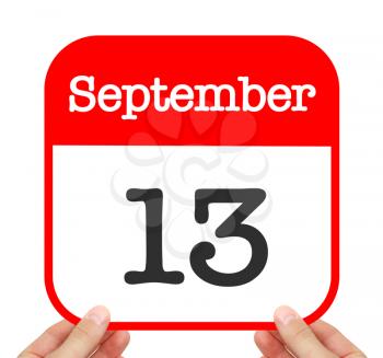 September 13 written on a calendar
