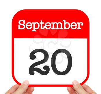 September 20 written on a calendar