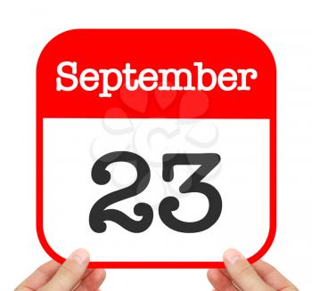 September 23 written on a calendar