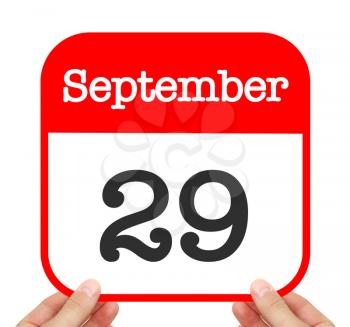 September 29 written on a calendar