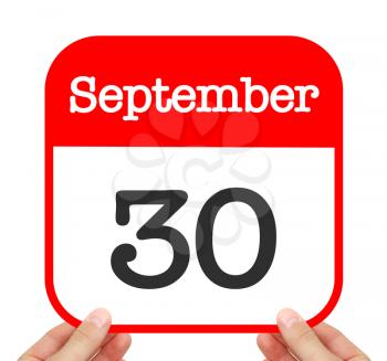 September 30 written on a calendar