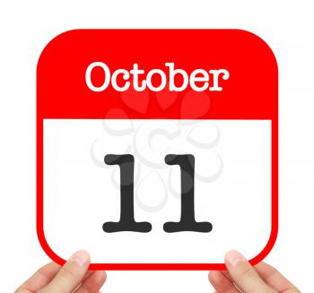 October 11 written on a calendar