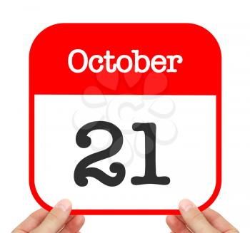 October 21 written on a calendar