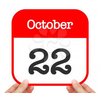 October 22 written on a calendar