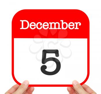 December 5 written on a calendar