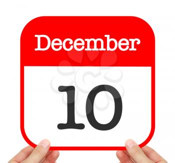 December 10 written on a calendar