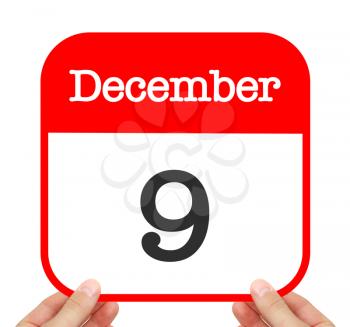 December 9 written on a calendar