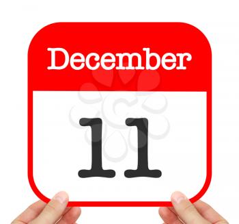 December 11 written on a calendar