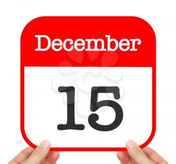 December 15 written on a calendar