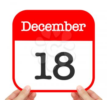 December 18 written on a calendar